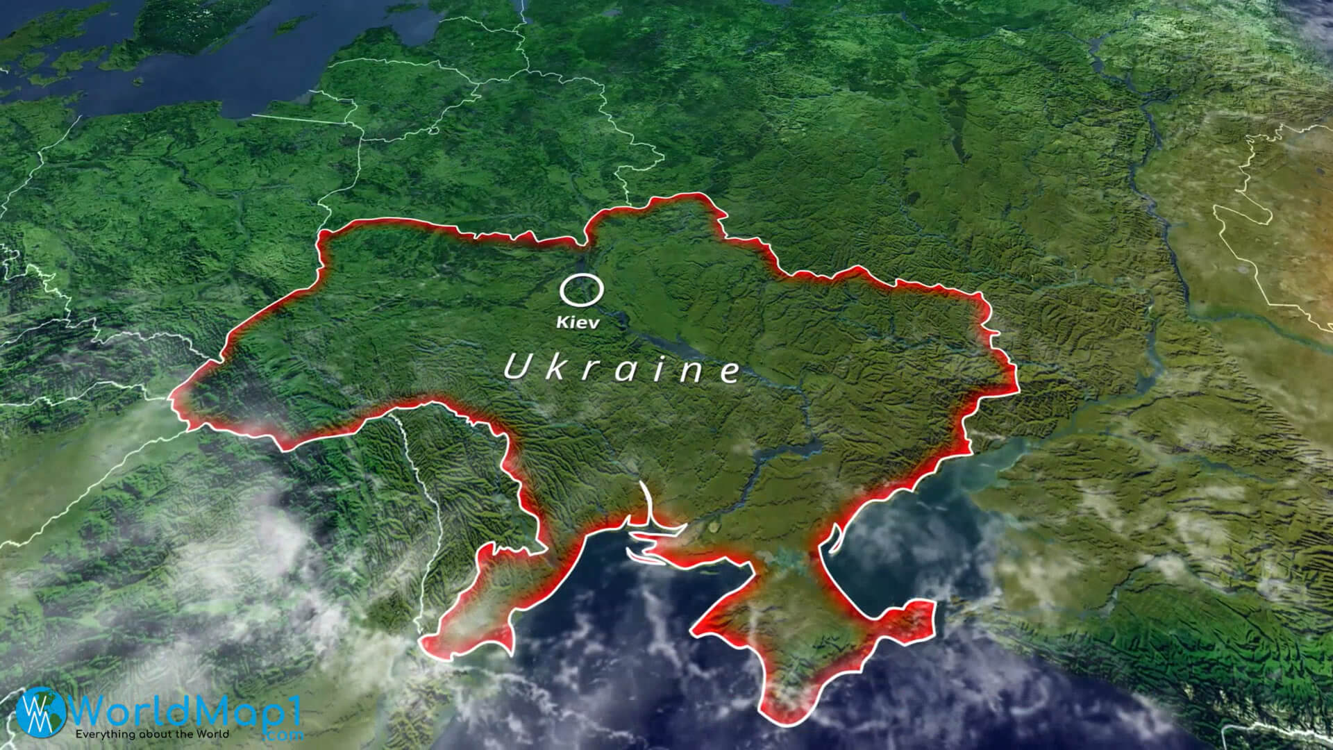 Où se trouve Kiev en Ukraine